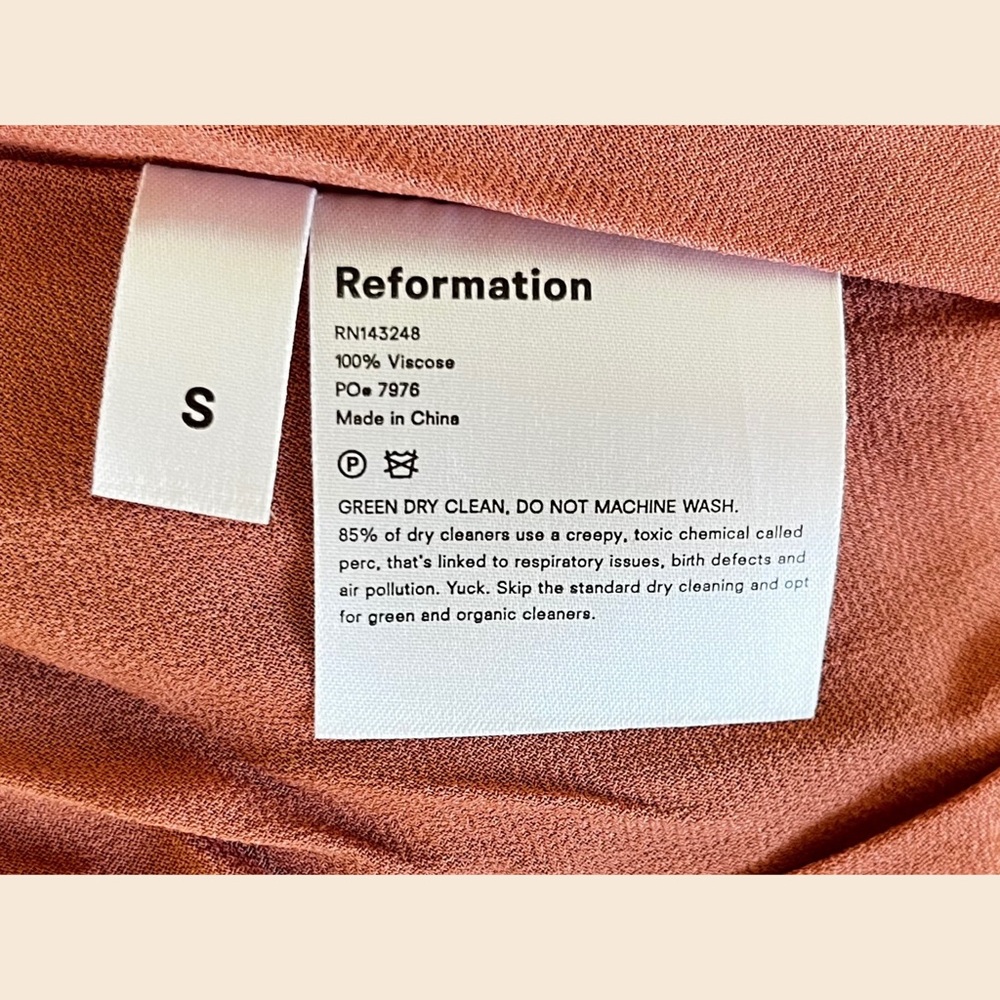 NWOT Reformation Uma Midi Dress in Floral Pink - Picture 14 of 15